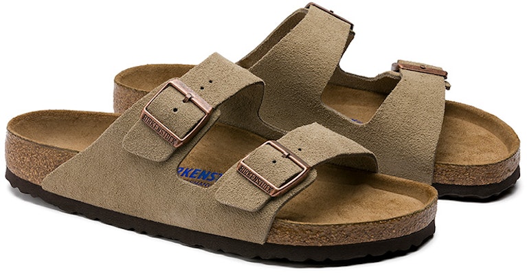 Birkenstock Arizona Soft Footbed Suede Leather 951301 Taupe Sandals