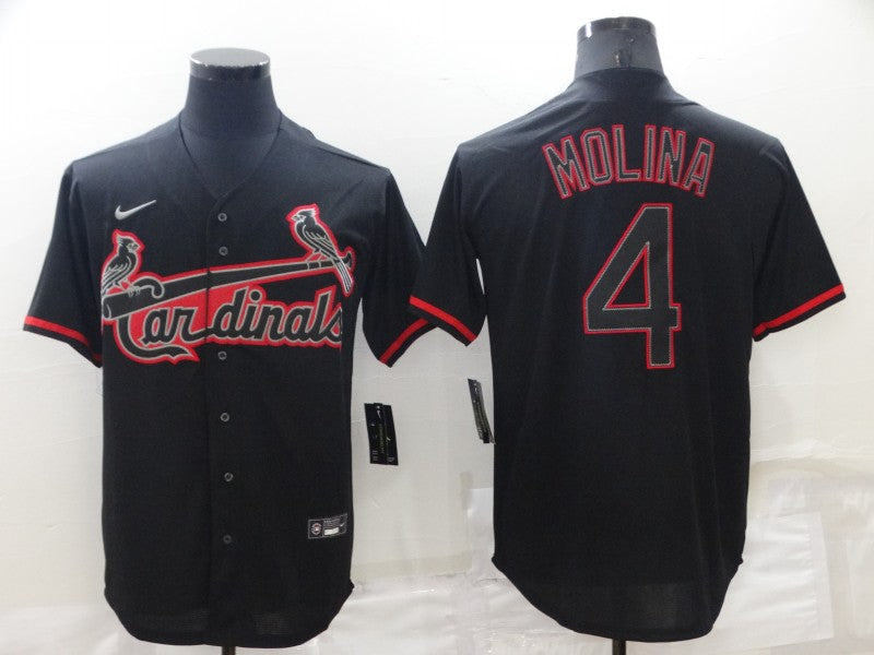 Men's St. Louis Cardinals Yadier Molina Black Replica Baseball Jersey