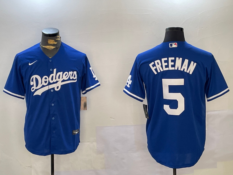 Men's Los Angeles Dodgers Freddie Freeman Blue Replica Baseball Jersey