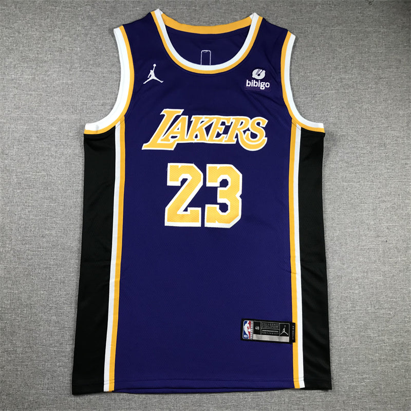 Men's Los Angeles Lakers LeBron James NBA Purple Swingman Jersey