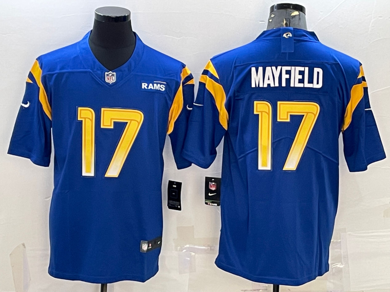 Men's Los Angeles Rams Baker Mayfield Blue Game Jersey