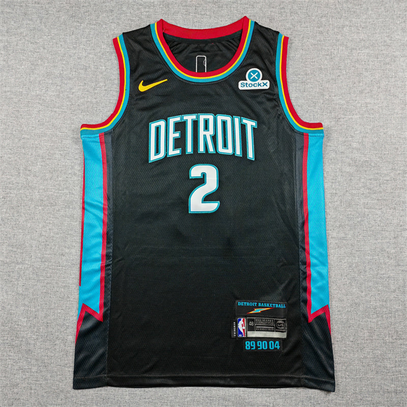 Men's Detroit Pistons Cade Cunningham Charcoal 2025/26 Swingman Jersey - City Edition