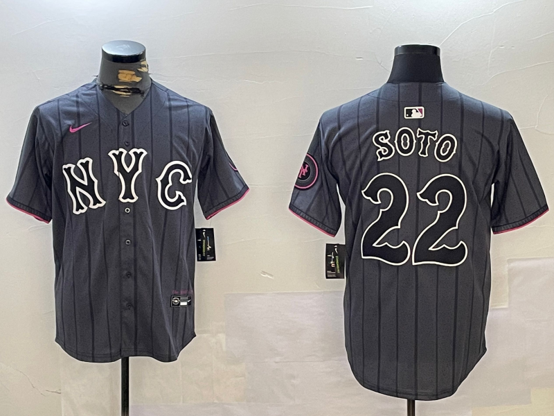 Men's New York Mets Juan Soto Graphite 2024 City Connect Limited Player Jersey