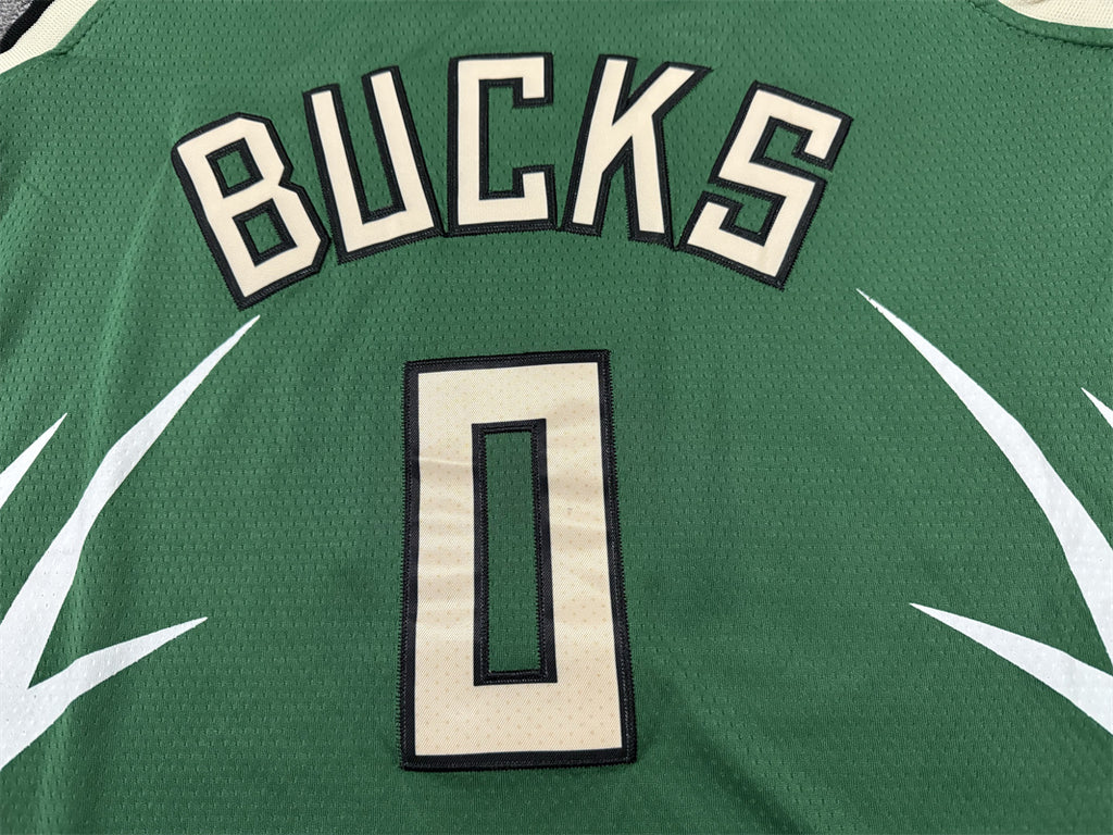 Men's Milwaukee Bucks Damian Lillard Green Swingman Jersey