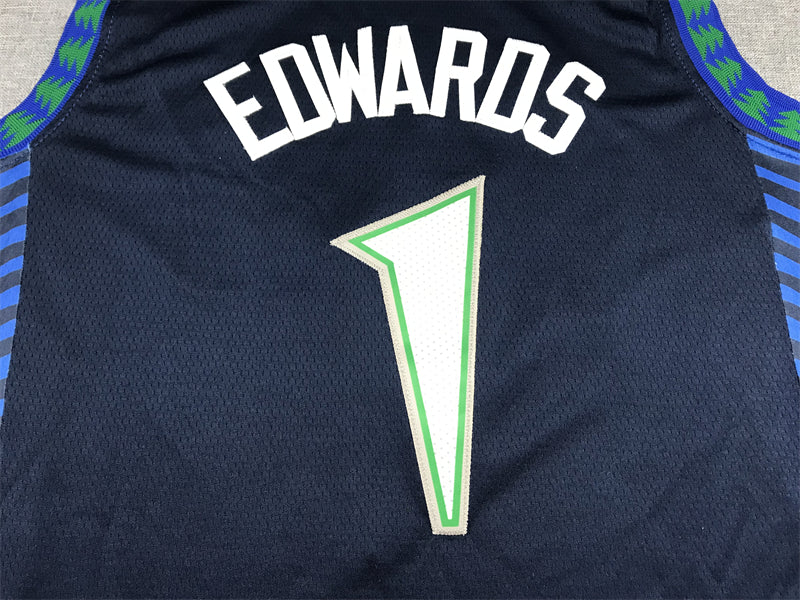 Men's Minnesota Timberwolves Anthony Edwards Blue/Navy Swingman Jersey