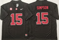 Men's Alabama Crimson Ty Simpson Black Player Jersey