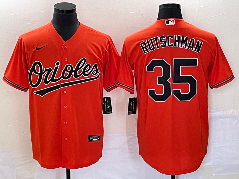 Men's Baltimore Orioles Adley Rutschman Orange Replica Player Jersey