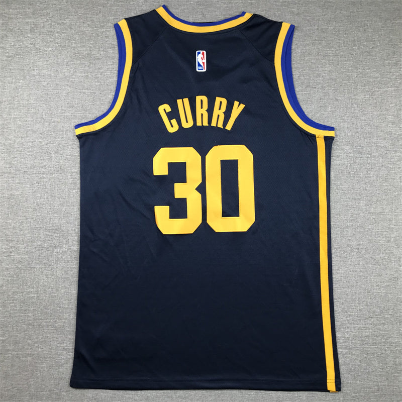 Men's Golden State Warriors Stephen Curry Navy Swingman Jersey - Statement Edition