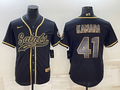 Men's New Orleans Saints Alvin Kamara Black Game Player Jersey Joint Edition