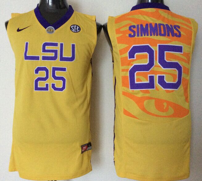 Men's LSU Tigers Ben Simmons Gold Player Game Jersey