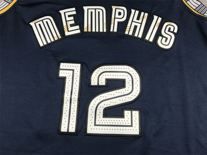 Men's Memphis Grizzlies Ja Morant Navy City Edition Classic Jersey