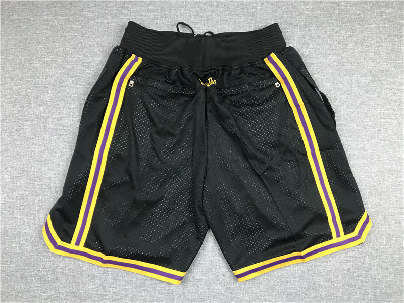 Men's Los Angeles Lakers MAMBA Black Basketball Shorts