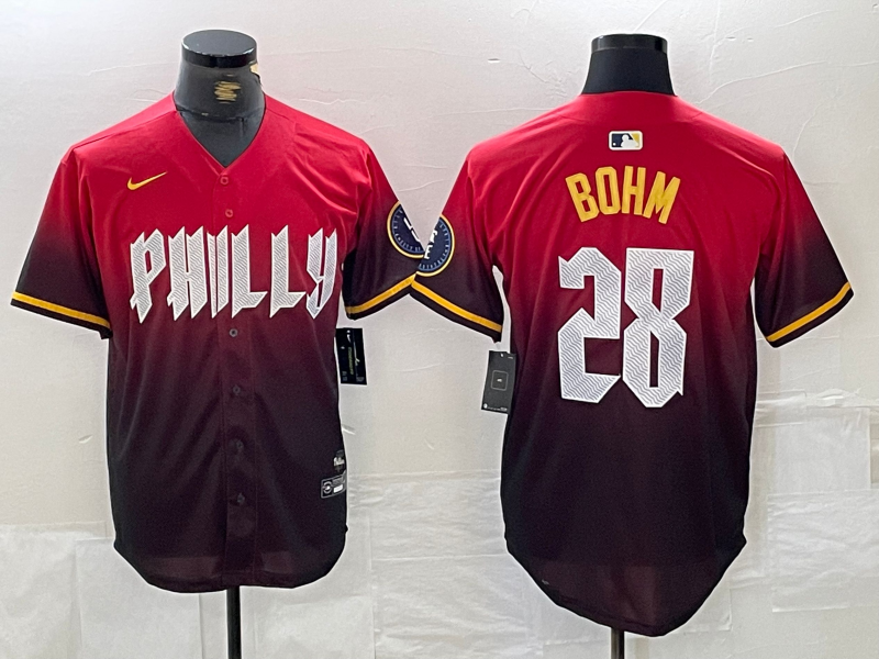 Men's Philadelphia Phillies Alec Bohm Red 2024 City Connect Limited Player Jersey