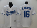 Men's Kansas City Royals Bo Jackson White Replica Baseball Jersey