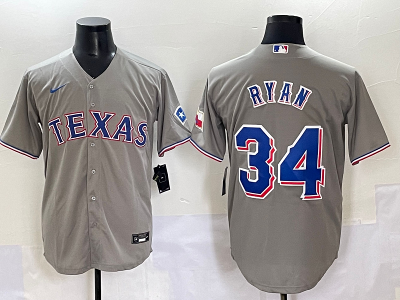 Men's Texas Rangers Nolan Ryan Gray Replica Player Jersey