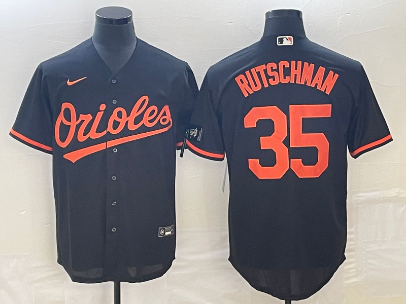 Men's Baltimore Orioles Adley Rutschman Black Alternate Replica Player Jersey