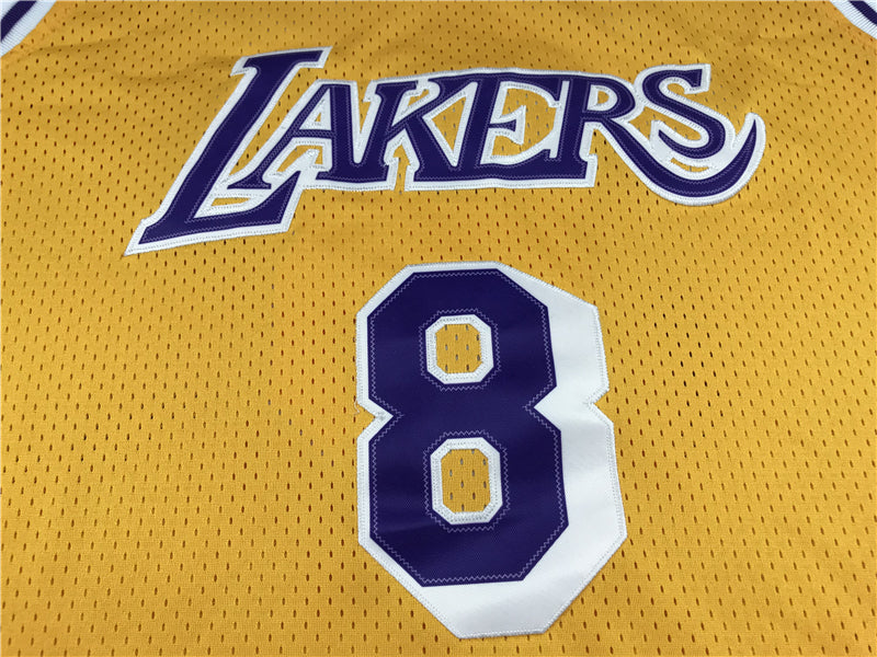 Men's Los Angeles Lakers Kobe Bryant 1996-97 Yellow Hardwood Classics Authentic Jersey