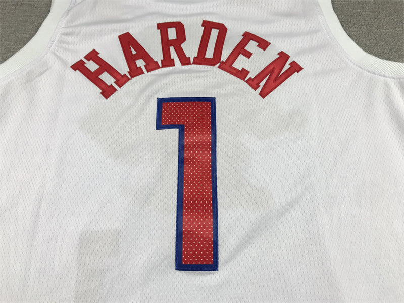 Men's Philadelphia 76ers James Harden White 2022/23 Swingman Jersey - City Edition