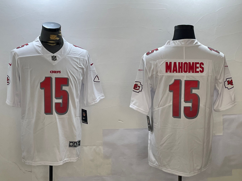 Men's Kansas City Chiefs Patrick Mahomes White Team Game Jersey