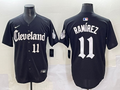Men's Cleveland Guardians Jose Ramirez Black Replica Player Jersey