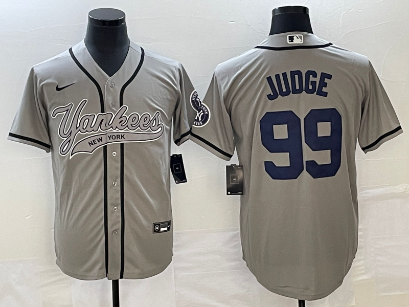 Men's New York Yankees Aaron Judge Gray Player Jersey Joint Edition