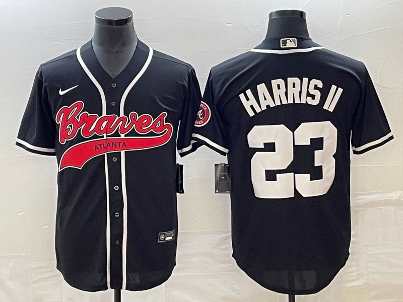 Men's Atlanta Braves Michael Harris II Black Replica Player Jersey Joint Edition