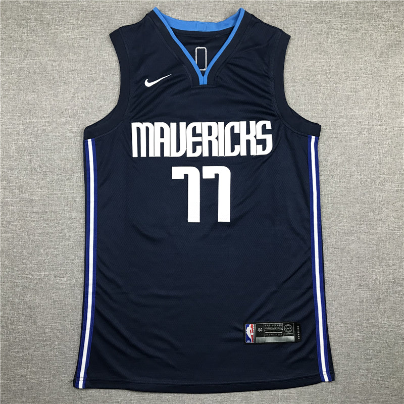 Men's Dallas Mavericks Luka Doncic NBA Dark Blue Replica Jersey