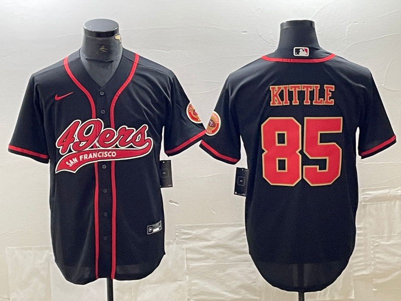 Men's San Francisco 49ers George Kittle Black Fashion Jersey Joint Edition