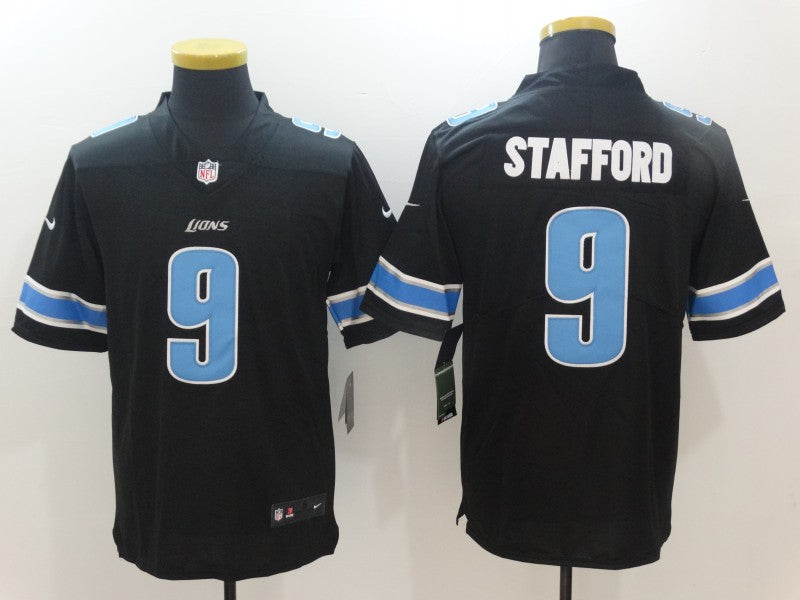 Men's Detroit Lions Matthew Stafford Black Game Jersey