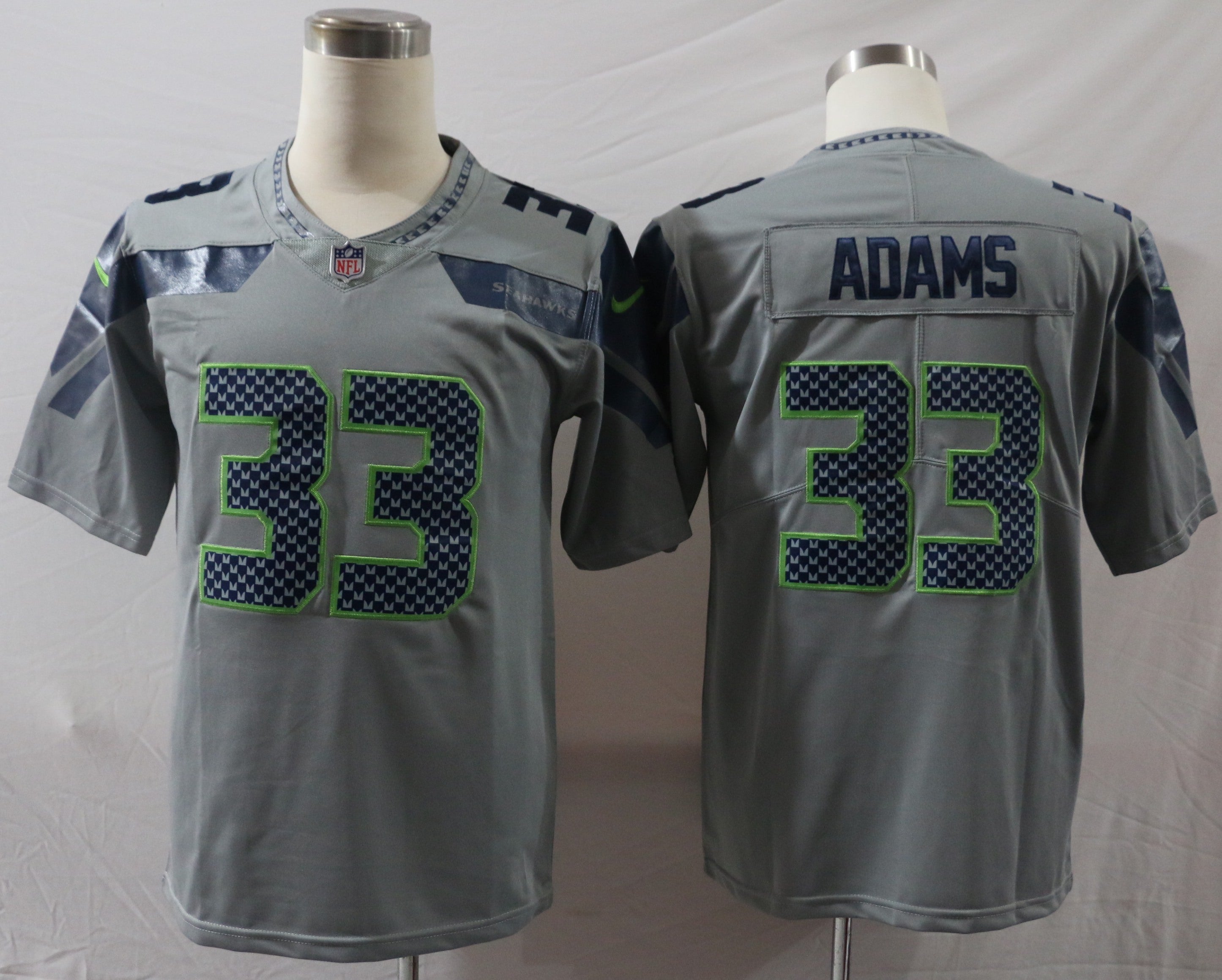 Men's Seattle Seahawks Jamal Adams Gray Game Jersey