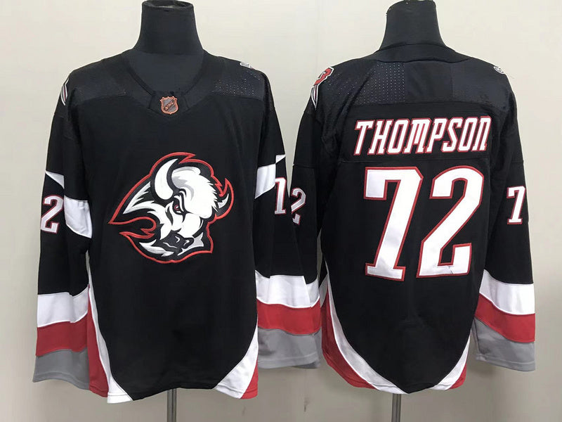 Men's Buffalo Sabres Tage Thompson Black Replica Jersey