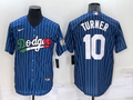 Men's Los Angeles Dodgers Justin Turner Blue Player Game Jersey