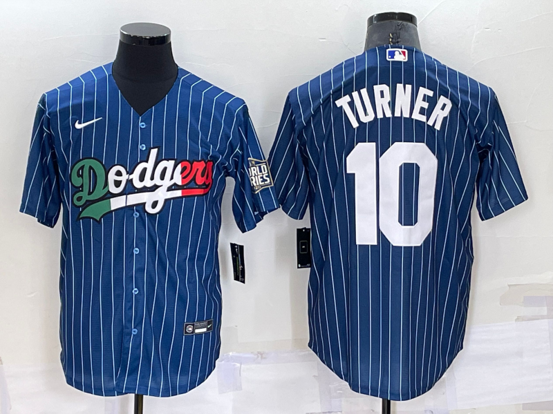 Men's Los Angeles Dodgers Justin Turner Blue Player Game Jersey