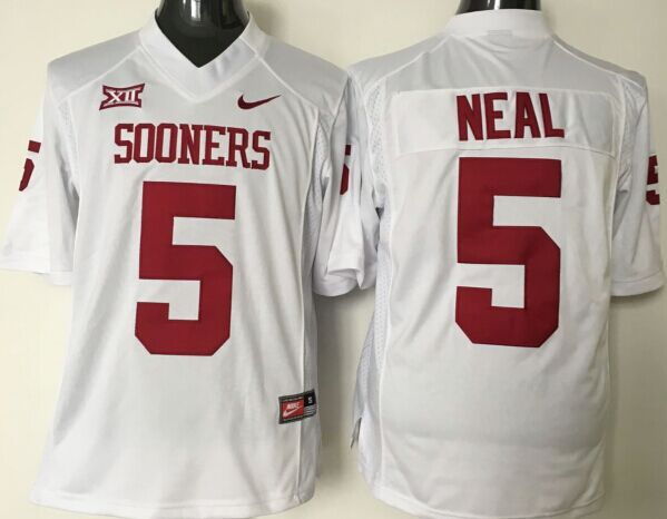 Men's Oklahoma Sooners Durron Neal White Player Game Jersey