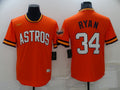 Men's Houston Astros Nolan Ryan Orange Replica Player Jersey