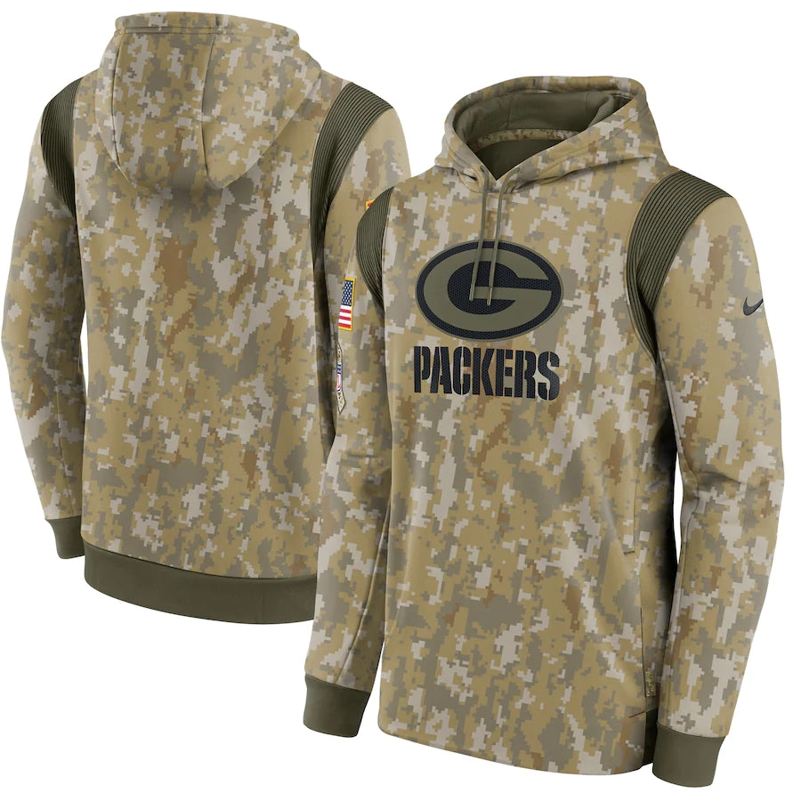 Men's Green Bay Packers 2021 Salute to Service Hoodie Camouflage