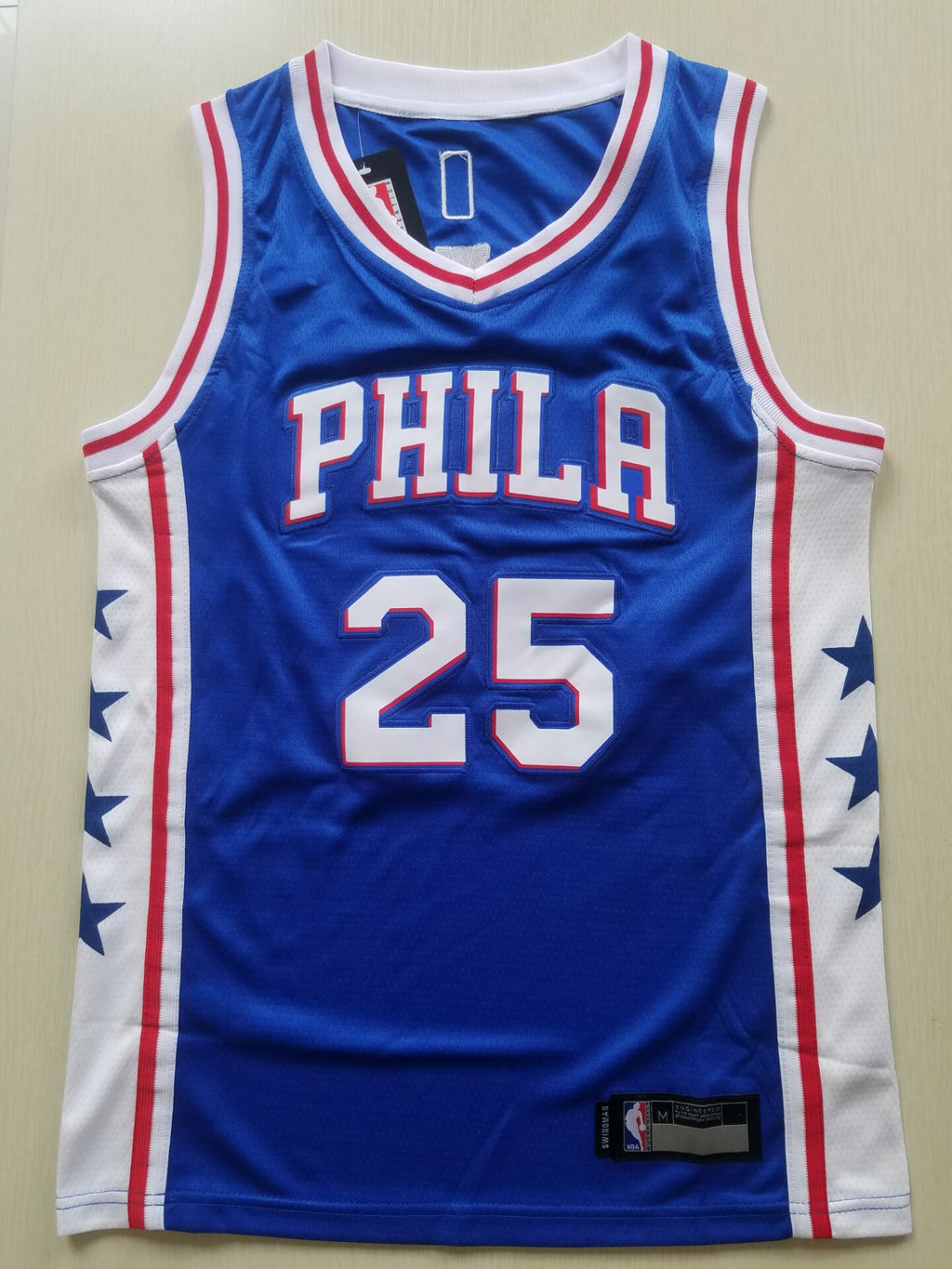 Men's Philadelphia 76ers Ben Simmons Blue Fast Break Replica Jersey