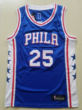 Men's Philadelphia 76ers Ben Simmons Blue Fast Break Replica Jersey