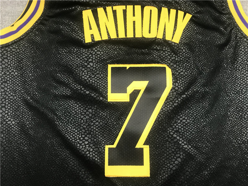 Men's Los Angeles Lakers Carmelo Anthony Black City Edition Swingman Jersey