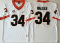 Men's Georgia Bulldogs Herschel Walker White Player Game Jersey