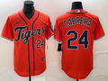 Men's Detroit Tigers Miguel Cabrera Orange Replica Baseball Jersey