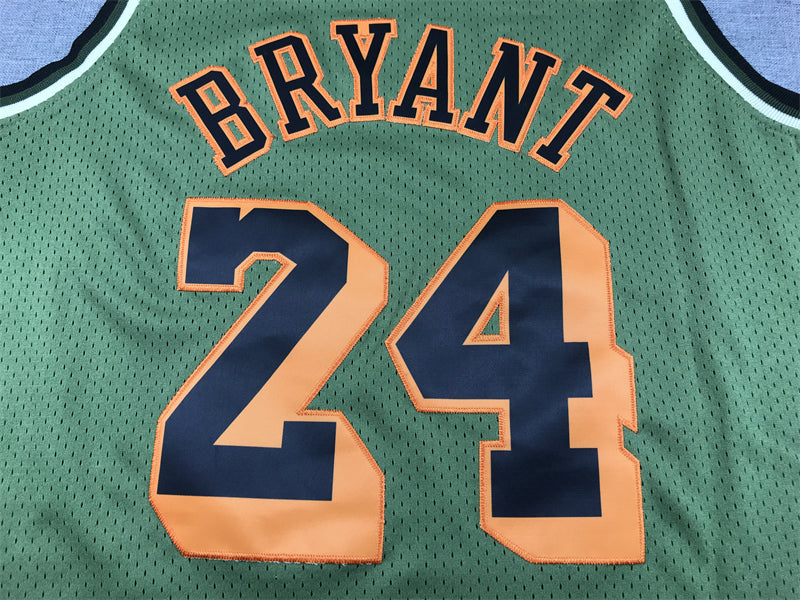 Men's Los Angeles Lakers Kobe Bryant Army Green 1996-97 Hardwood Classics Swingman Jersey