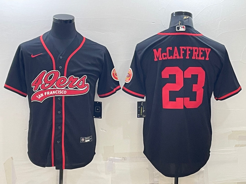 Men's San Francisco 49ers Christian McCaffrey Black Game Jersey Joint Edition