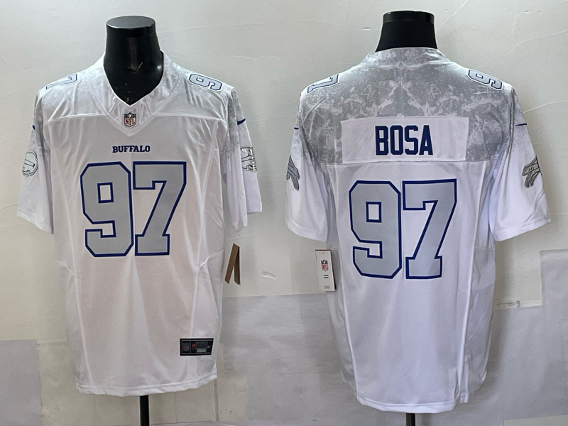 Men's Buffalo Bills Joey Bosa White 2025 Rivalries Collection Game Jersey