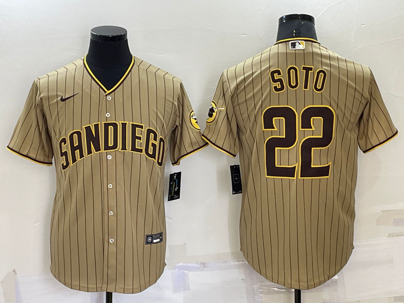 Men's San Diego Padres Juan Soto Tan Replica Player Jersey