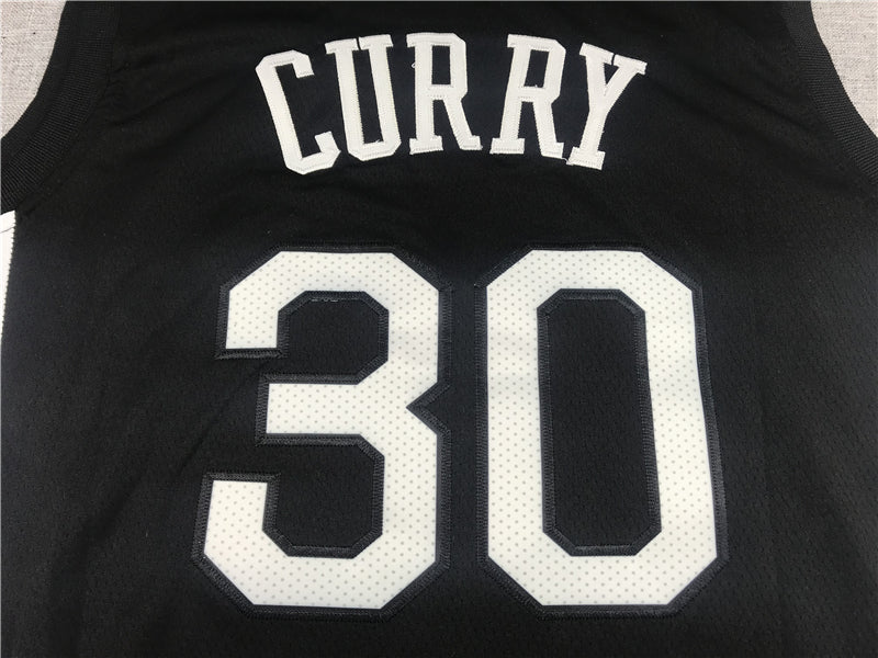 Men's Golden State Warriors Stephen Curry Black Fast Break Replica Jersey