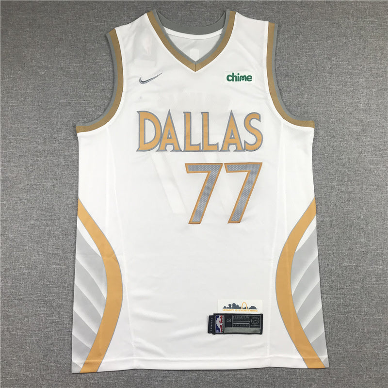 Men's Dallas Mavericks Luka Doncic White 2020/21 Swingman Jersey - City Edition