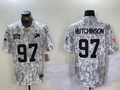 Men's Detroit Lions Aidan Hutchinson Arctic Camo 2024 Salute to Service Limited Jersey