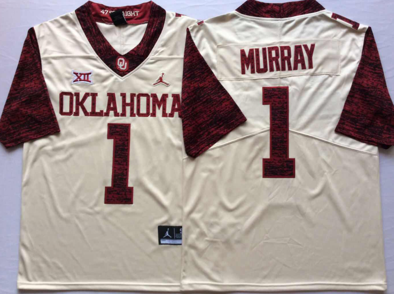 Men's Oklahoma Sooners Kyler Murray White Player Jersey