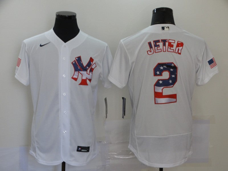 Men's New York Yankees Derek Jeter White Replica Game Jersey